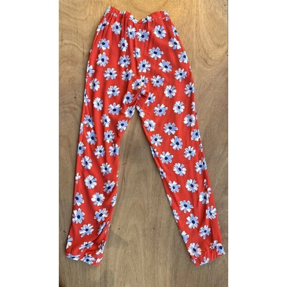 Love & Sunflower Girls Summer Floral Print Casual Pants Orange Size L - Picture 11 of 15